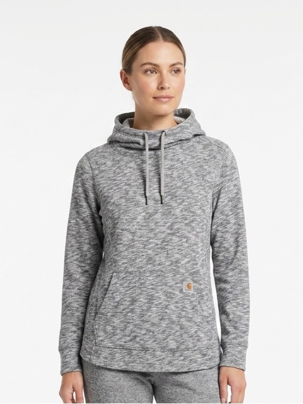 Carhartt Newberry Cowl Neck Hoodie Gray Heather French Terry Size Medium